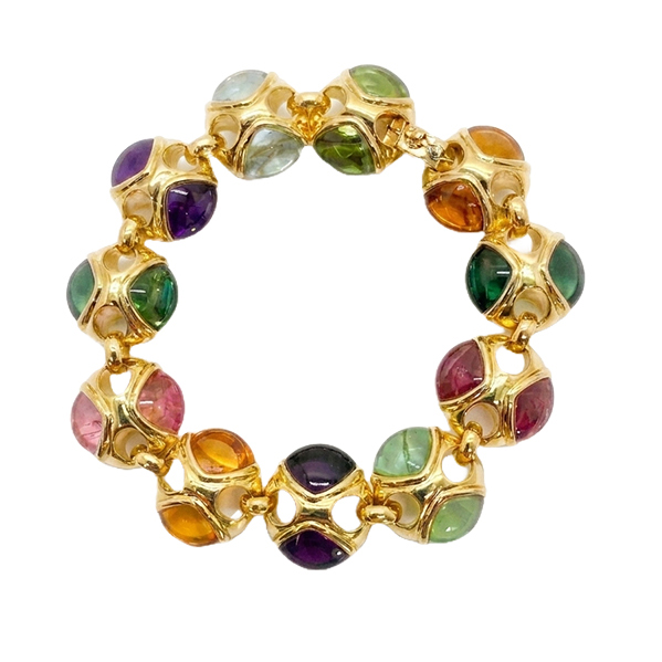 14K Multicolor Gemstone Bracelet
